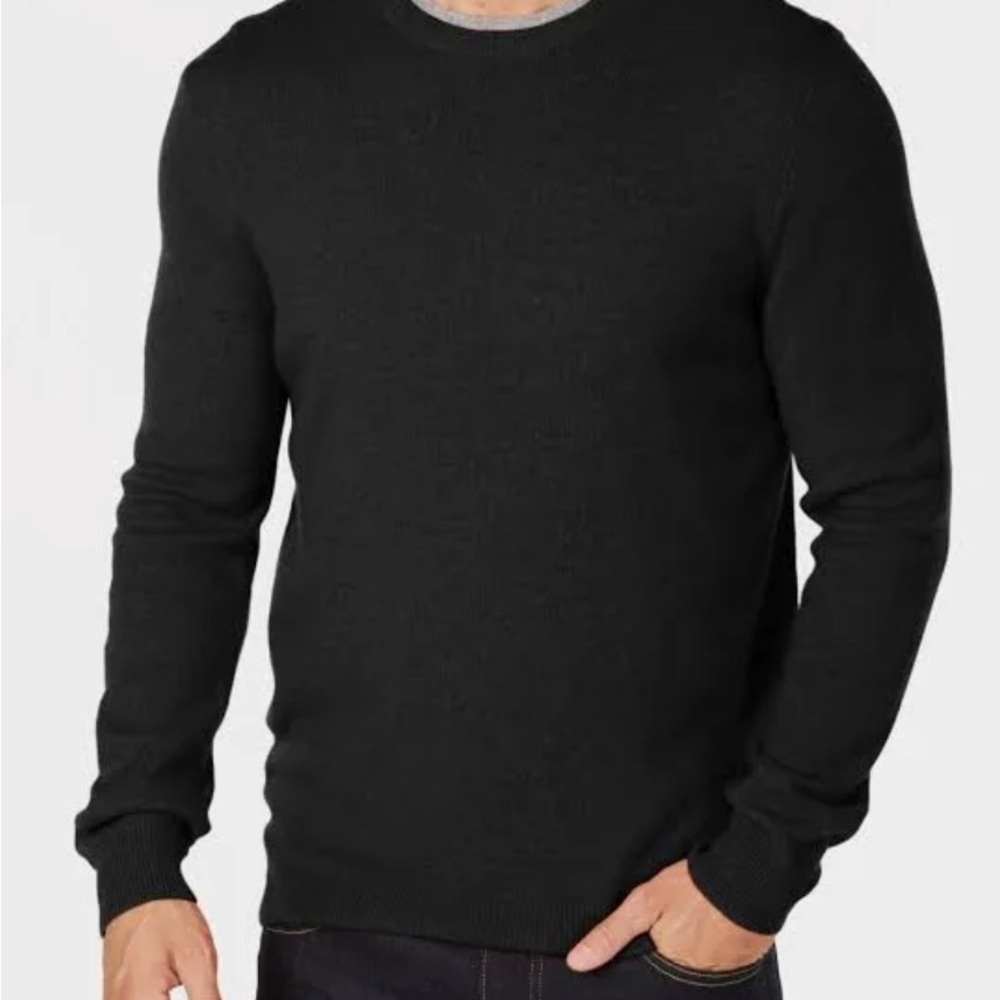 Club Room Black Cashmere Crewneck Sweater